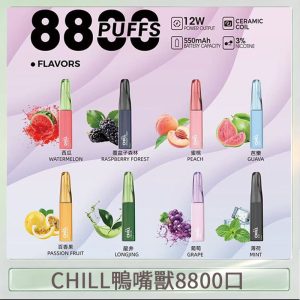始祖鳥CHILL鴨嘴獸拋棄式電子菸 8800口一次性免充電