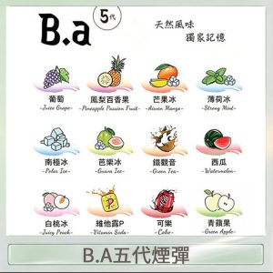 B.A 5代主機煙彈電子煙一盒三顆