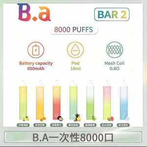 B.A電子煙一次性抛棄式8000口